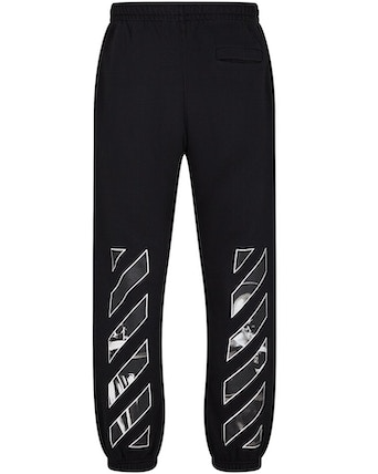 OFF-WHITE Caravaggio Saint Jerome Writing Diag Sweatpants Black/White